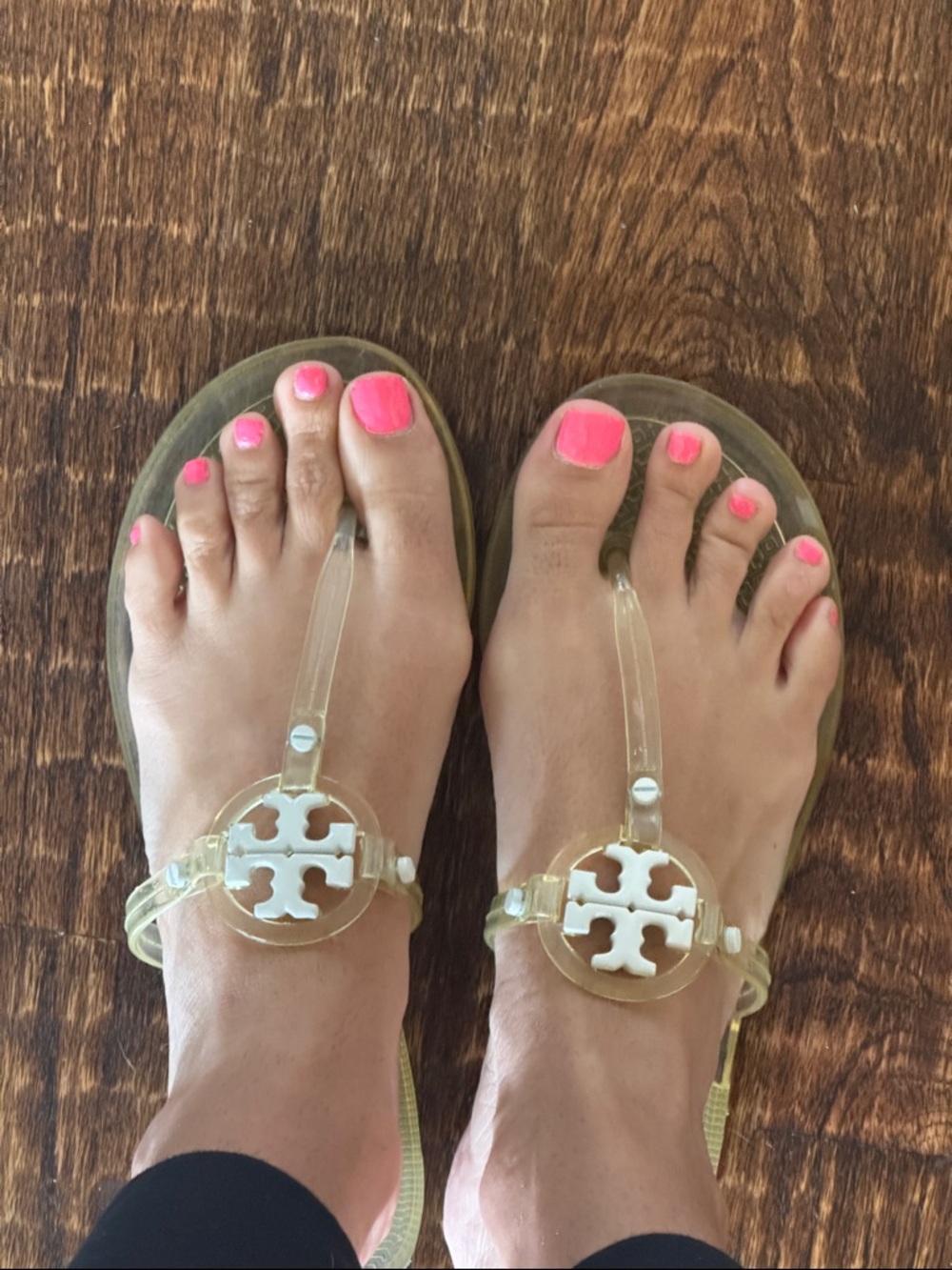 Tory Burch clear mini millers size 6
